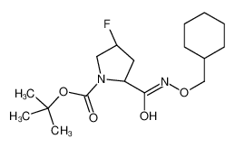 tert-butyl (2S,4S)-2-(cyclohexylmethoxycarbamoyl)-4-fluoropyrrolidine-1-carboxylate