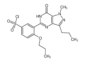 5-(5-chlorosulphonyl-2-n-propoxyphenyl)-1-methyl-3-n-propyl-1,6-dihydro-7H-pyrazolo[4,3-d]pyrimidin-7-one 139756-24-4