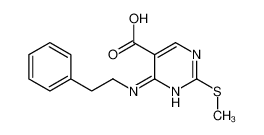 2-methylsulfanyl-4-(2-phenylethylamino)pyrimidine-5-carboxylic acid 1065075-61-7