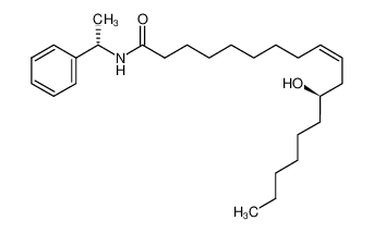 (12R)-N-((S)-α-methylbenzyl)-12-hydroxy-9-(Z)-octadecenamide 1246776-22-6