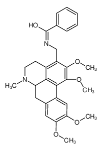 N-[[(6aS)-1,2,9,10-tetramethoxy-6-methyl-5,6,6a,7-tetrahydro-4H-dibenzo[de,g]quinoline-3-yl]methyl]benzamide 81074-94-4