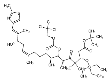 246529-77-1 (12Z,16E)-(3S,6R,7S,8S,15S)-15-Hydroxy-4,4,6,8,12,16-hexamethyl-17-(2-methyl-thiazol-4-yl)-5-oxo-7-(2,2,2-trichloro-ethoxycarbonyloxy)-3-triethylsilanyloxy-heptadeca-12,16-dienoic acid tert-butyl ester