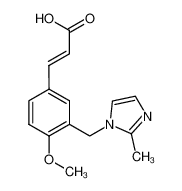 (2E)-3-{4-Methoxy-3-[(2-methyl-1H-imidazol-1-yl)-methyl]phenyl}acrylic acid 1119452-17-3