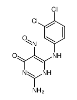 2-amino-6-(3,4-dichloroanilino)-5-nitroso-1H-pyrimidin-4-one 6948-09-0