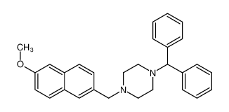 88285-49-8 1-benzhydryl-4-[(6-methoxynaphthalen-2-yl)methyl]piperazine