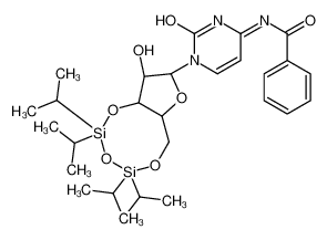 N-[1-[(6aR,8R,9R,9aS)-9-hydroxy-2,2,4,4-tetra(propan-2-yl)-6a,8,9,9a-tetrahydro-6H-furo[3,2-f][1,3,5,2,4]trioxadisilocin-8-yl]-2-oxopyrimidin-4-yl]benzamide 69304-43-4