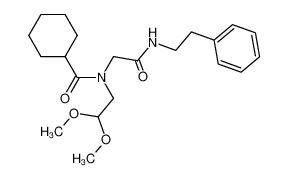 90142-13-5 N-(2,2-dimethoxyethyl)-N-(2-oxo-2-(2-phenethylamino)-ethyl)cyclohexanecarboxamide