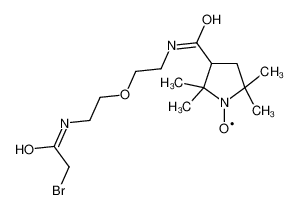 N-[2-[2-[(2-bromoacetyl)amino]ethoxy]ethyl]-1-λ<sup>1</sup>-oxidanyl-2,2,5,5-tetramethylpyrrolidine-3-carboxamide 100900-39-8