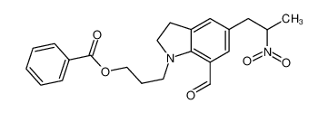 350797-55-6 spectrum, 1-(3-benzoyloxypropyl)-7-formyl-5-(2-nitropropyl)-2,3-dihydroindole