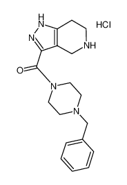 (4-Benzyl-1-piperazinyl)(4,5,6,7-tetrahydro-1H-pyrazolo[4,3-c]pyridin-3-yl)methanone HCl