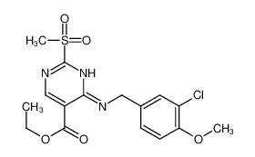 Ethyl 4-[(3-chloro-4-methoxybenzyl)amino]-2-(methylsulfonyl)-5-py rimidinecarboxylate