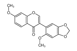 7-methoxy-3-(6-methoxy-1,3-benzodioxol-5-yl)chromen-4-one 4253-00-3