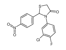 3-(3-chloro-4-fluorophenyl)-2-(4-nitrophenyl)-1,3-thiazolidin-4-one 330175-39-8