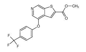 4-(4-Trifluoromethyl-phenoxy)-thieno[2,3-c]pyridine-2-carboxylic acid methyl ester 313216-20-5