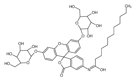 N-[3-oxo-3',6'-bis[[(2S,3R,4S,5R,6R)-3,4,5-trihydroxy-6-(hydroxymethyl)oxan-2-yl]oxy]spiro[2-benzofuran-1,9'-xanthene]-5-yl]dodecanamide 138777-25-0