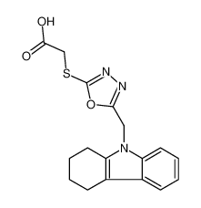 {[5-(1,2,3,4-Tetrahydro-9H-carbazol-9-ylmethyl)-1,3,4-oxadiazol-2 -yl]sulfanyl}acetic acid 597545-38-5