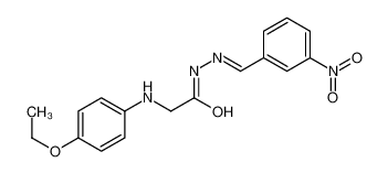 2-(4-ethoxyanilino)-N-[(E)-(3-nitrophenyl)methylideneamino]acetamide 109092-46-8