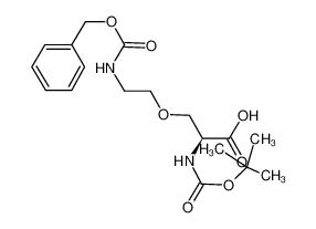 (S)-3-(2-{[benzyloxycarbonyl]-amino}-ethoxy)-N-(tert-butyloxycarbonyl)-alanine 170023-92-4