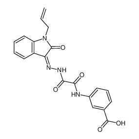 3-(2-(2-(1-allyl-2-oxoindolin-3-ylidene)hydrazineyl)-2-oxoacetamido)benzoic acid 883791-50-2