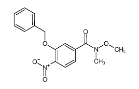 N-methoxy-N-methyl-4-nitro-3-phenylmethoxybenzamide 1186405-08-2