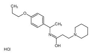 3-piperidin-1-yl-N-[1-(4-propoxyphenyl)ethyl]propanamide,hydrochloride 111474-14-7