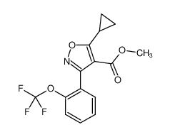 5-cyclopropyl-3-(2-trifluoromethoxyphenyl)isoxazole-4-carboxylic acid methyl ester 1103500-32-8