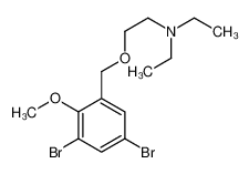 2-[(3,5-dibromo-2-methoxyphenyl)methoxy]-N,N-diethylethanamine 25333-96-4