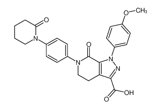 1-(4-甲氧基苯基)-7-氧代-6-[4-(2-氧代哌啶-1-基)苯基]-4,5,6,7-四氢-1H-吡唑并[3,4-c]吡啶-3-羧酸