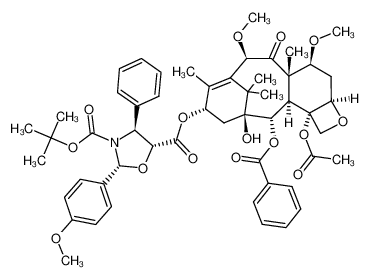 4α-acetoxy-2α-benzoyloxy-5β,20-epoxy-1β-hydroxy-7β,10β-dimethoxy-9-oxo-11-taxene-13α-yl (2R,4S,5R)-3-tert-butoxycarbonyl-2-(4-methoxyphenyl)-4-phenyl-1,3-oxazolidine-5-carboxylate