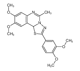 87880-53-3 2-(3,4-dimethoxyphenyl)-8,9-dimethoxy-5-methyl-10bH-(1,3,4)thiadiazolo(3,2-c)quinazoline