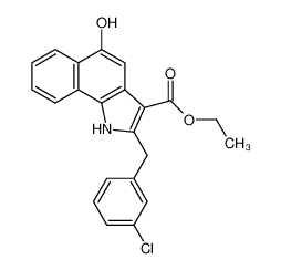 ethyl 2-[(3-chlorophenyl)methyl]-5-hydroxy-1H-benzo[g]indole-3-carboxylate 1159576-98-3