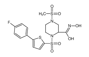 (2S)-1-[5-(4-fluorophenyl)thiophen-2-yl]sulfonyl-N-hydroxy-4-methylsulfonylpiperazine-2-carboxamide