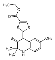 ethyl (2Z)-2-(2,2,6-trimethyl-3-sulfanylidene-1H-quinolin-4-ylidene)-1,3-dithiole-4-carboxylate 5815-87-2