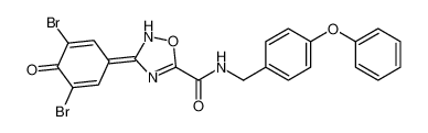 3-(3,5-dibromo-4-oxocyclohexa-2,5-dien-1-ylidene)-N-[(4-phenoxyphenyl)methyl]-1,2,4-oxadiazole-5-carboxamide 1191252-49-9