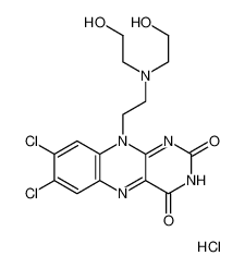 10-[2-[bis(2-hydroxyethyl)amino]ethyl]-7,8-dichlorobenzo[g]pteridine-2,4-dione,hydrochloride