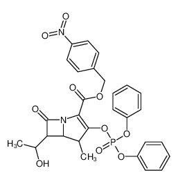 93711-81-0 (4-nitrophenyl)methyl 3-[(diphenoxyphosphinyl)oxy]-6-(1-hydroxyethyl)-4-methyl-7-oxo-1-azabicyclo[3.2.0]hept-2-ene-2-carboxylate