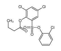 [2,4-dichloro-6-(2-chlorophenoxy)sulfonylphenyl] butanoate 62807-30-1