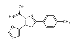 5-(呋喃-2-基)-3-P-甲苯基-4,5-二氢-1H-吡唑-1-羧胺