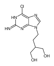 2-[2-(2-amino-6-chloropurin-9-yl)ethyl]propane-1,3-diol