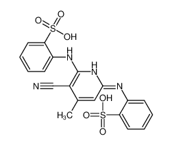 2-[[5-cyano-4-methyl-6-(2-sulfoanilino)pyridin-2-yl]amino]benzenesulfonic acid 615558-63-9