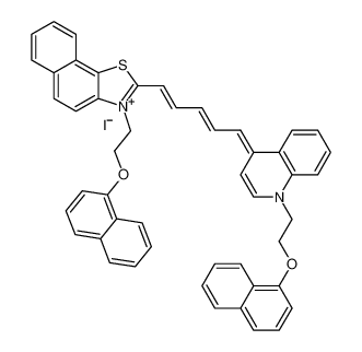 Naphtho[2,1-d]thiazolium,3-[2-(1-naphthalenyloxy)ethyl]-2-[5-[1-[2-(1-naphthalenyloxy)ethyl]-4(1H)-quinolinylidene]-1,3-pentadienyl]-, iodide