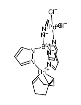 1239616-37-5 structure, C20H24BCl2N8PdRh