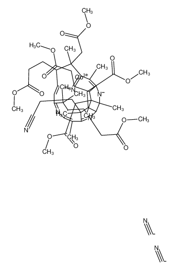 cobalt(3+),methyl 3-[(5Z,10Z,15Z)-17-(2-cyanoethyl)-2,7,18-tris(2-methoxy-2-oxoethyl)-3,13-bis(3-methoxy-3-oxopropyl)-1,2,5,7,12,12,15,17-octamethyl-8,13,18,19-tetrahydro-3H-corrin-24-id-8-yl]propanoate,dicyanide 56456-66-7