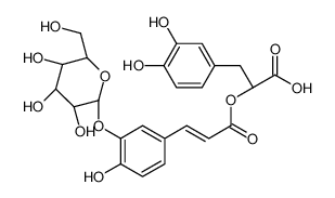 (2R)-3-(3,4-dihydroxyphenyl)-2-[(E)-3-[4-hydroxy-3-[(2S,3R,4S,5S,6R)-3,4,5-trihydroxy-6-(hydroxymethyl)oxan-2-yl]oxyphenyl]prop-2-enoyl]oxypropanoic acid 178895-25-5