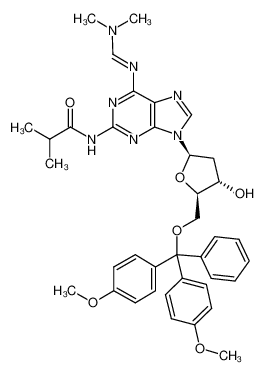 2-AMINO-5'-O-(DIMETHOXYTRITYL)-2'-DEOXY-N6-(DIMETHYLAMINOMETHYLIDENE)-N2-(ISOBUTYRYL)ADENOSINE