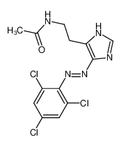 N-[2-[(5E)-5-[(2,4,6-trichlorophenyl)hydrazinylidene]imidazol-4-yl]ethyl]acetamide 39050-07-2