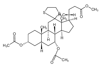 82267-82-1 3α,7α-diacetoxy-12,12-ethanediyldimercapto-5β-cholan-24-oic acid methyl ester