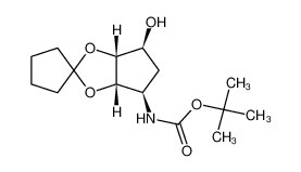 1402150-12-2 tert-butyl (3aR,4S,6R,6aS)-4-hydroxytetrahydro-3aH-spiro[cyclopenta[d][1,3]dioxole-2,1'-cyclopentane]-6-ylcarbamate