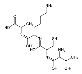 (2S)-2-[[(2S)-6-amino-2-[[(2R)-2-[[(2S)-2-amino-3-methylbutanoyl]amino]-3-sulfanylpropanoyl]amino]hexanoyl]amino]propanoic acid 798541-21-6