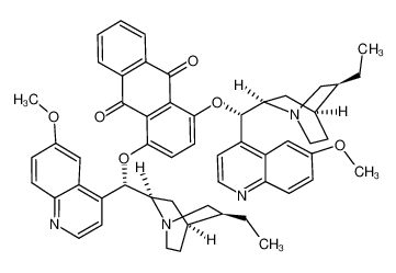 1,4-bis[(S)-(5-ethenyl-1-azabicyclo[2.2.2]octan-2-yl)-(6-methoxyquinolin-4-yl)methyl]anthracene-9,10-dione 176298-44-5